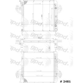 Global Parts 2481C - Engine Coolant Radiator