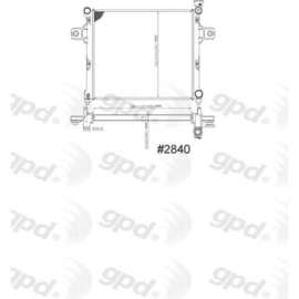 Global Parts 2840C - Engine Coolant Radiator
