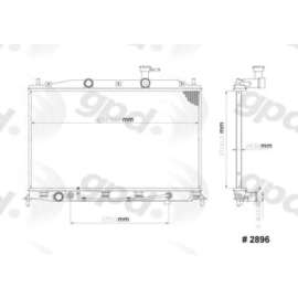 Global Parts 2896C - Engine Coolant Radiator