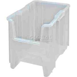 Quantum Heavy-Duty Giant Stacking Bin, 10-7/8"W x 17-1/2"D x 12-1/2"H, Clear