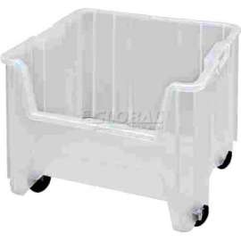 Quantum Mobile Heavy Duty Giant Stacking Bin, 16-1/2"W x 17-1/2"D x 16"H, Clear