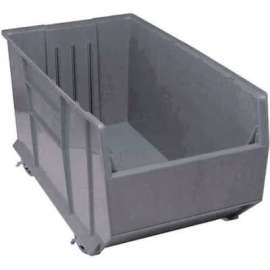 Quantum Plastic Mobile Rack Bin, 19-7/8"W x 41-7/8"D x 17-1/2"H, Gray
