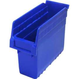 Plastic Nesting Storage Shelf Bin QSB801 4-3/8"W x 11-5/8"D x 8"H Blue