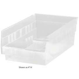 Plastic Nesting Storage Shelf Bin QSB802 6-5/8"W x 11-5/8"D x 8"H Clear