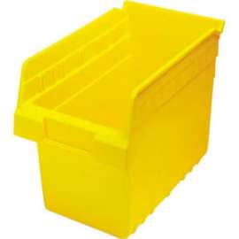 Plastic Nesting Storage Shelf Bin QSB802 6-5/8"W x 11-5/8"D x 8"H Yellow