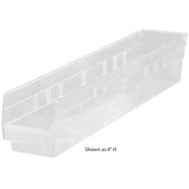Plastic Nesting Storage Shelf Bin QSB805 4-3/8"W x 23-5/8"D x 8"H Clear