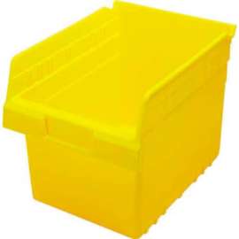 Plastic Nesting Storage Shelf Bin QSB807 8-3/8"W x 11-5/8"D x 8"H Yellow