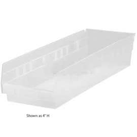 Plastic Nesting Storage Shelf Bin QSB808 8-3/8"W x 17-7/8"D x 8"H Clear