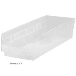 Plastic Nesting Storage Shelf Bin QSB810 11-1/8"W x 17-7/8"D x 8"H Clear