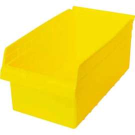 Plastic Nesting Storage Shelf Bin QSB810 11-1/8"W x 17-7/8"D x 8"H Yellow