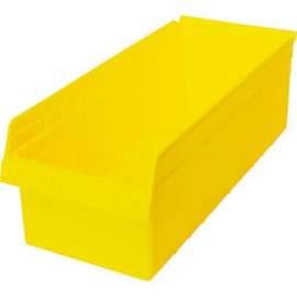 Plastic Nesting Storage Shelf Bin QSB816 11-1/8"W x 23-5/8"D x 8"H Yellow