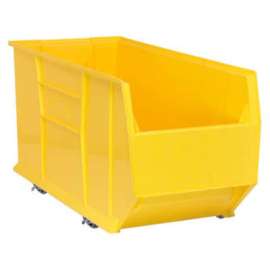 Quantum Mobile Hulk Plastic Stacking Bin, 19-7/8"W x 35-7/8"D x 17-1/2"H, Yellow