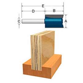 BOSCH 84602M 23/32" 1/4" Shank 3/4" Cutting Edge Length Plywood Mortising Bit
