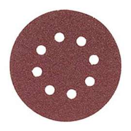 BOSCH SR5R185, 5" Hook & Loop Sanding Disc, 8-Hole, Red, 180 Grit (50Pk)
