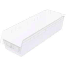 Akro-Mils ShelfMax Plastic Nesting Storage Shelf Bin 30084 - 8-3/8"W x 23-5/8"D x 6"H Clear