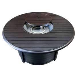 Hiland Fire Pit F-1350-FPT Propane 42000 BTU Round Aluminum