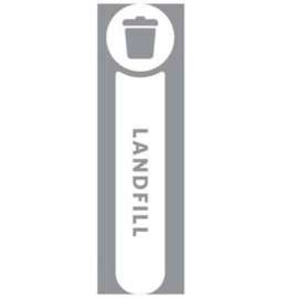 Rubbermaid Waste Stream Label Landfill Kit for Slim Jim - 1992437