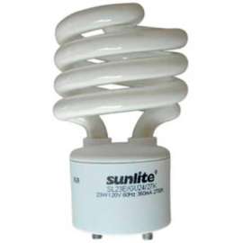 Sunlite 00665-SU SL23/E/GU24/27K 23W GU24 Spiral CFL Light Bulb, GU24 Base, Warm White