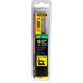 STANLEY SWKBN625S Brad Nail, 5/8 in L, Galvanized Steel, Chisel Point