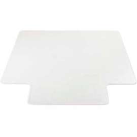 Lorell Office Chair Mat for Carpet - 53"L x 45"W, 0.13" Thick with 12" x 25" Lip - Beveled