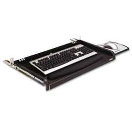3M KD45 Under Desk Keyboard Drawer with Leatherette Gel Wrist Rest and Mouse Pad