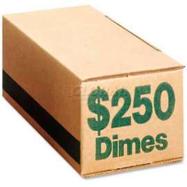 PM Company SecurIT Coin Box 61010, 250 Dimes Capacity, 50/Pk