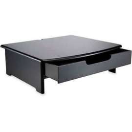 Rolodex 82430 Wood Tone Monitor Stand, Black