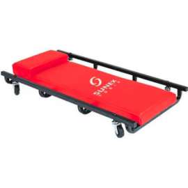 Sunex Tools 8504 4 Caster Creeper, Powder Coated Black Frame, Red Vinyl Cover