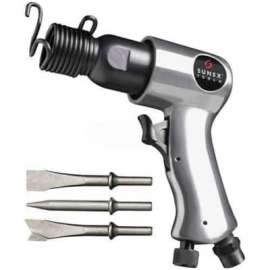 Sunex Tools SX235KTB Short Air Hammer, With 3-Piece Chisel Set, 1/4" NPT