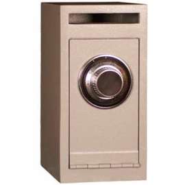 Tracker Safe Front Drop Slot Deposit Safe Dial Combo Lock - DS120608-DLG - 6"W x 8"D x 12"H - Cream