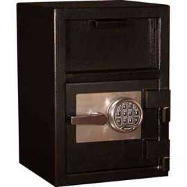 Tracker Safe Front Loading Deposit Safe - Electronic Lock DS201414-ESR - 14"W x 14"D x 20"H - Black