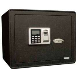 Tracker Safe Security Safe S12 With Biometric Lock & Keyed Lock 15"W x 11-7/8"D x 11-3/4"H Black