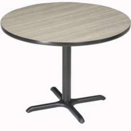 Interion 42" Round Counter Height Restaurant Table, Charcoal