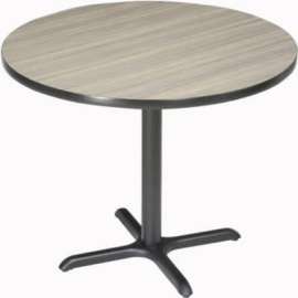 Interion 36" Round Bar Height Restaurant Table, Charcoal
