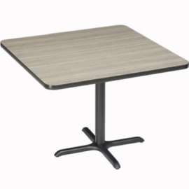 Interion 36" Square Counter Height Restaurant Table, Charcoal