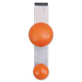 Alba PM2PART BO Cubicle Garment Peg, 2 Hook, 1 1/5 x 1 3/8 x 7 9/10, Metallic Grey