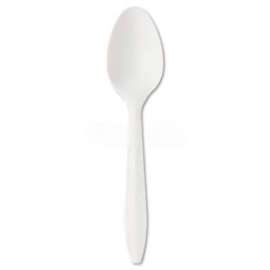 Boardwalk Plastic Teaspoons, White, 1000/Carton