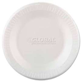 Dart 10PWQR, Laminated Foam Plates, 10 1/4" Dia., White, 500/Carton