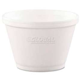 Dart DCC6SJ12, Food Container, 6 oz., Foam, White, 1000/Carton