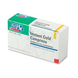 First Aid Only B-503 Instant Cold Compress, 5 Compress/Pack, 4" x 5"