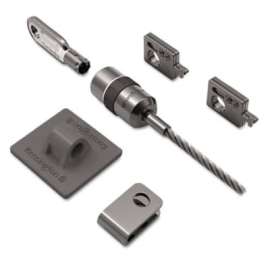 Kensington 64615 Desktop PC & Peripherals Lock Kit with 8 ft. Cable, Black/Gray