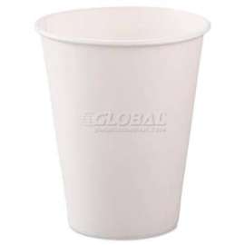 SOLO Polycoated Hot Paper Cups, 8 Oz., White, 50/Bag, 20 Bags/Carton
