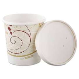 Dart Flexstyle Double Poly Paper Container/Lid Combo, 16 oz., Symphony , 250/Carton