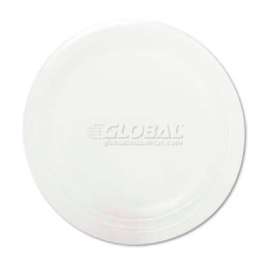 Dart 9PWQR, Laminated Foam Plate, 9" Dia., White, 125/Pack