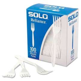 SOLO SCCRSWFX Reliance Fork, Polystyrene, White, 1000/Carton