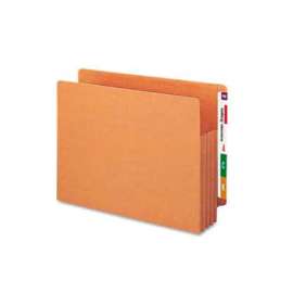 Smead 3-1/2" Accordion Expansion File TUFF Pockets, Straight Tab, Ltr, Redrope, 10/Box
