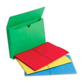 Smead 2" Accordion Expansion Wallet, Elastic Cord, Lgl, Blue/Green/Red/Yellow, 50/Box