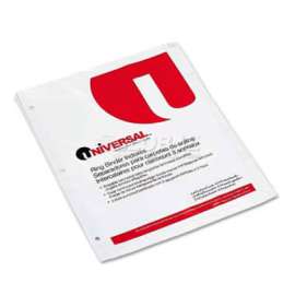 Universal Write-On/Erasable Indexes w/White Tabs, 5-Tab, Letter, White, 5/Set
