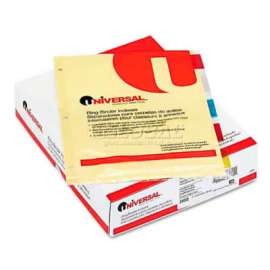 Universal Economical Insertable Index, Multicolor Tabs, 5-Tab, Letter, Buff, 24 Sets/Box