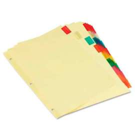 Universal Economical Insertable Index, Multicolor Tabs, 8-Tab, Letter, Buff, 6 Sets/Pack